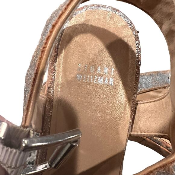 Stuart Weitzman Crosson Cork Wedge Heels Size 7.5 - Picture 8 of 8